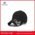 custom black curved brim men's skull caps